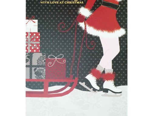 A Young Woman Pulling a Cart Full of Gifts – Daughter