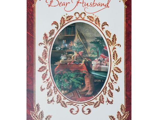 Cozy Christmas Room and Gold Holly Frame – Husband