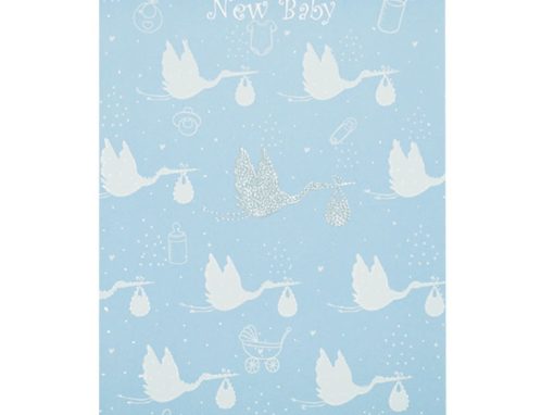 Stork Birds and Baby Icons Pink