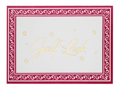 13 BE CO – Elegant Red and Gold Filigree Border