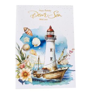 BE SO LIGHTHOUSE -SEASHELLS BOAT