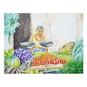 15 CAC BL - Traditional Village Vegetable Vendor