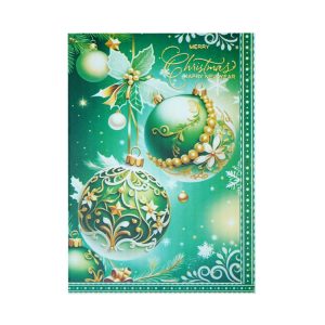 Christmas Baubles and Floral Scrollwork