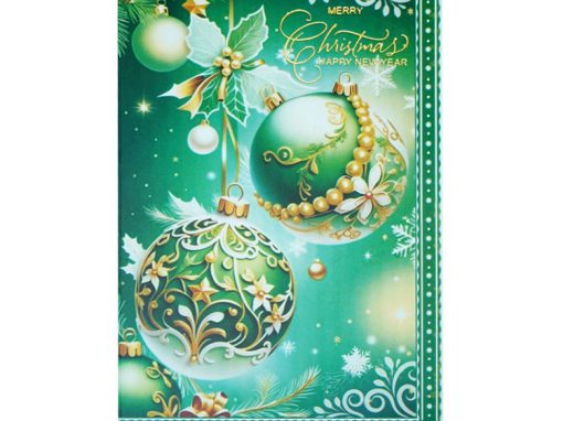 Christmas Baubles and Floral Scrollwork