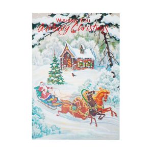 Santa Sleigh and Snow-Covered