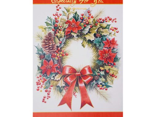 Christmas Wreath and Poinsettia