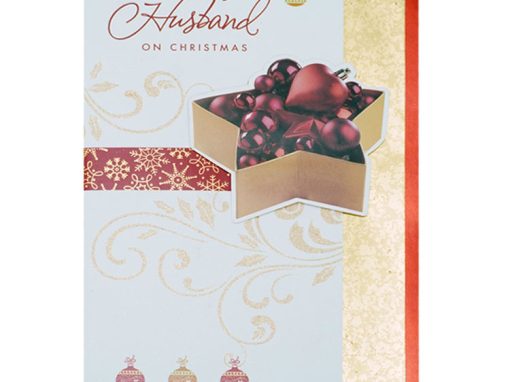 Star-Shaped Gift Box with Baubles – Husband
