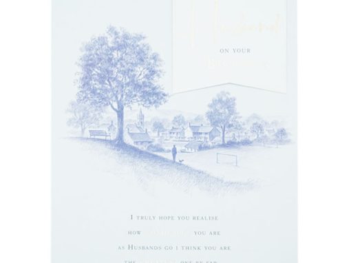 Scenic Village Blue Sketch