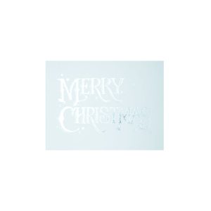 Merry Christmas Lettering Silver